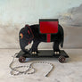 Vintage Painted Elephant on Wheels Cigarette Dispenser