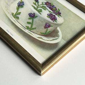 Gateau Violette (Violet Cake) Original Lithograph in Vintage Frame