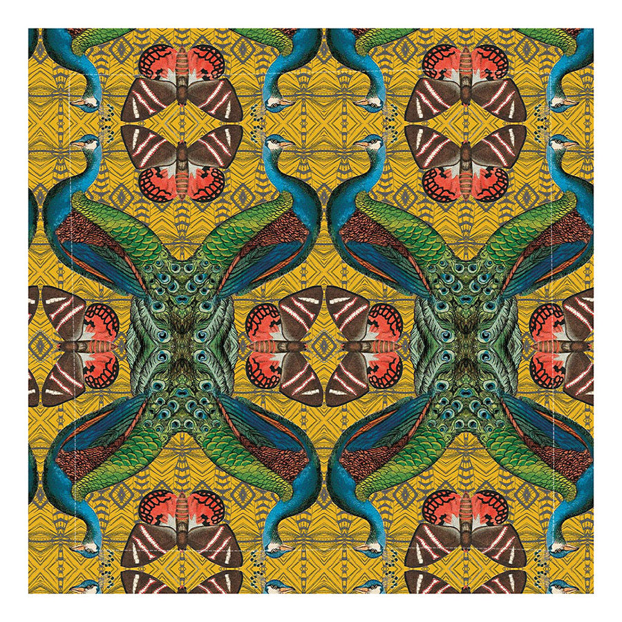 PATCH NYC Peacocks of the Calico Museum Linen Napkins (Set of 4)