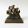 Vintage Spanish Galleon Ship Cast Iron Bookend/ Doorstop