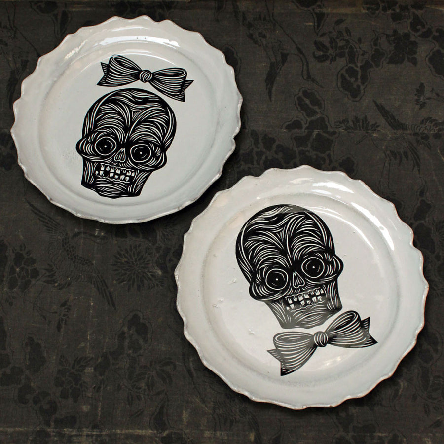 Astier de Villatte x PATCH NYC Skull Dinner Plates