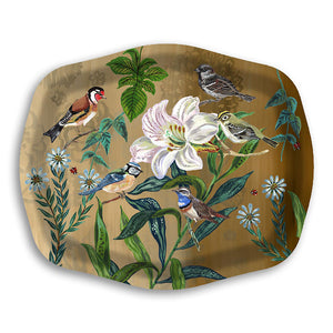 Nathalie Lete Birds with White Flower Platter Tray