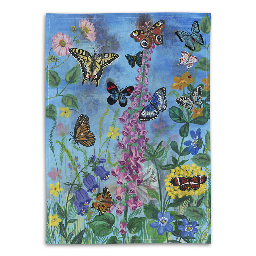 Nathalie Lete Butterflies (Les Papillons) Linen Tea Towel