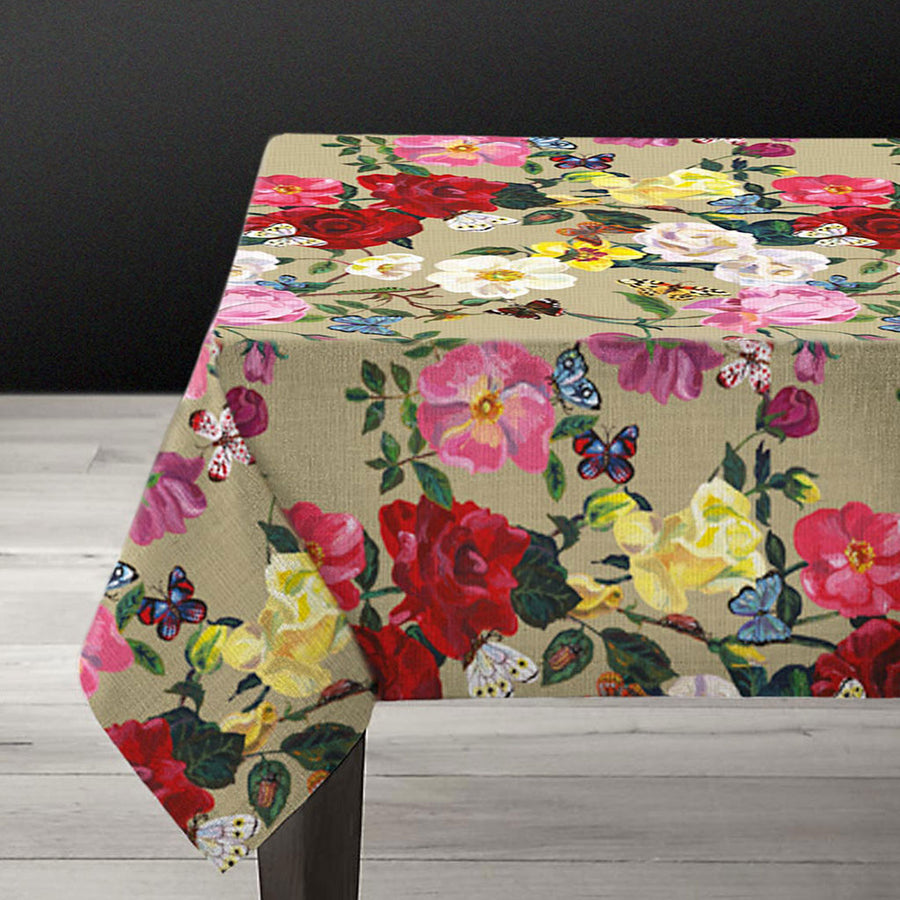 Nathalie Lete Roses Linen Tablecloth