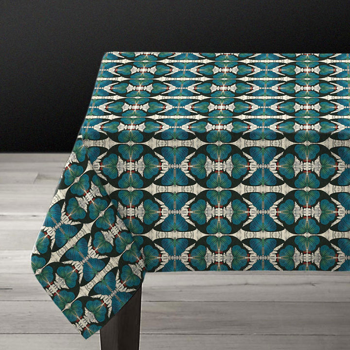 PATCH NYC Blue Butterfly Linen Tablecloth