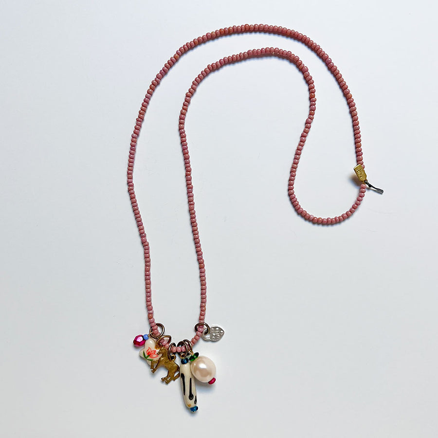 Collage Necklace: Rose Pink