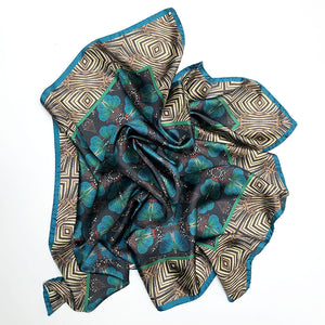 PATCH NYC Blue Butterfly Silk Scarf