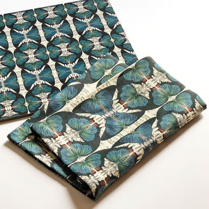 PATCH NYC Blue Butterfly Linen Tea Towel