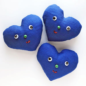 Happy Heart Lavender Sachet: Blue