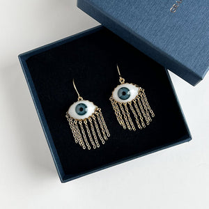 Mae West Vintage Glass Eye Earrings