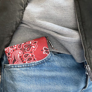 Medium Bandana Pouch: Classic Red or Forest Green