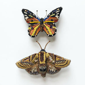 Butterfly & Moth Embroidered Pins