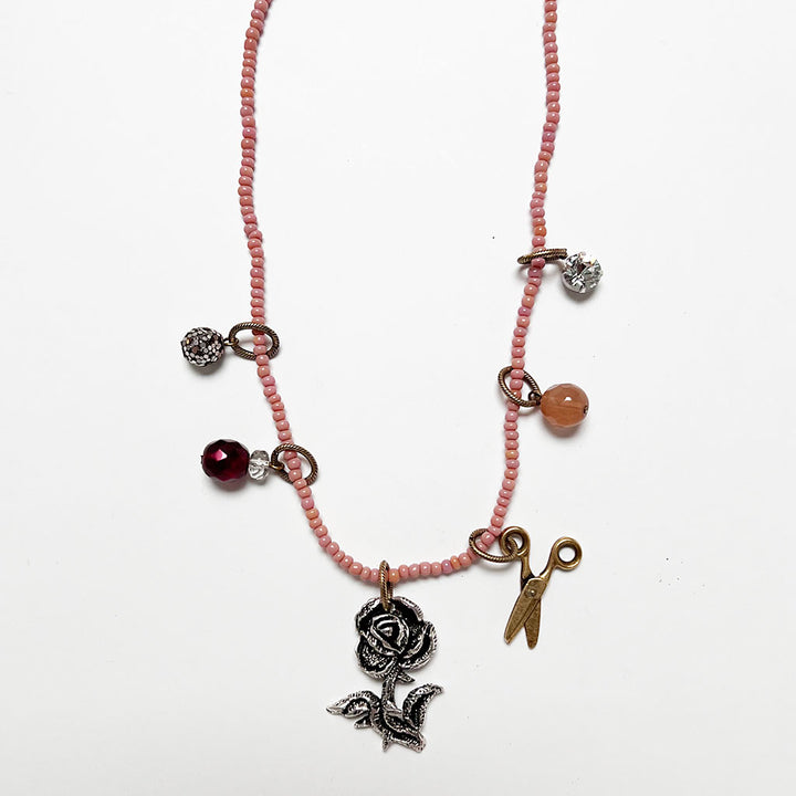 Collage Necklace: Rose