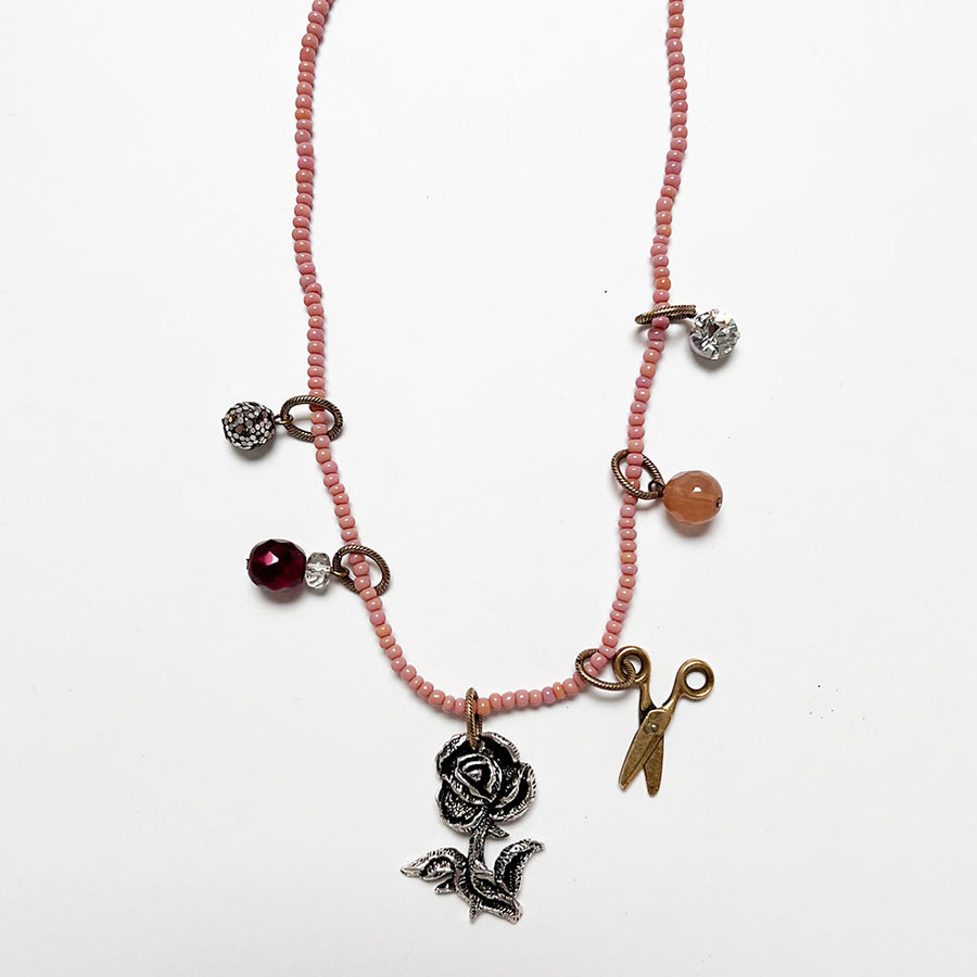 Collage Necklace: Rose