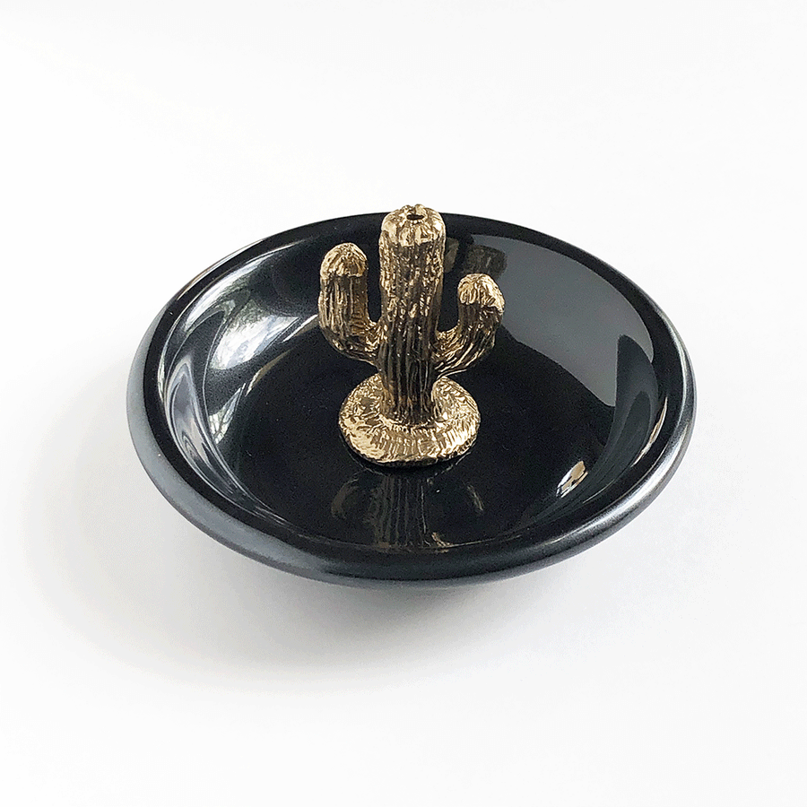 PATCH NYC Cactus Solid Brass Incense Burner