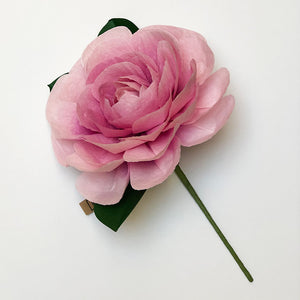Paper Dusty Pink Camellia Stem
