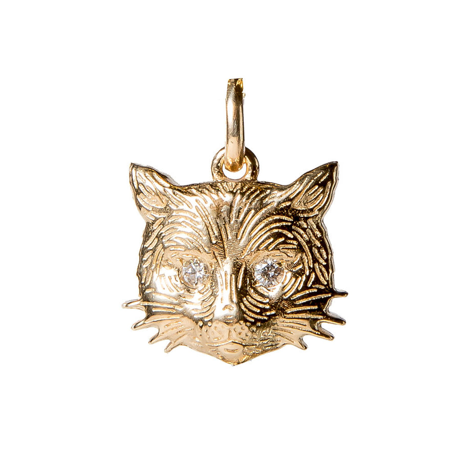 Cat Charm with Diamond Eyes {PMF05D}