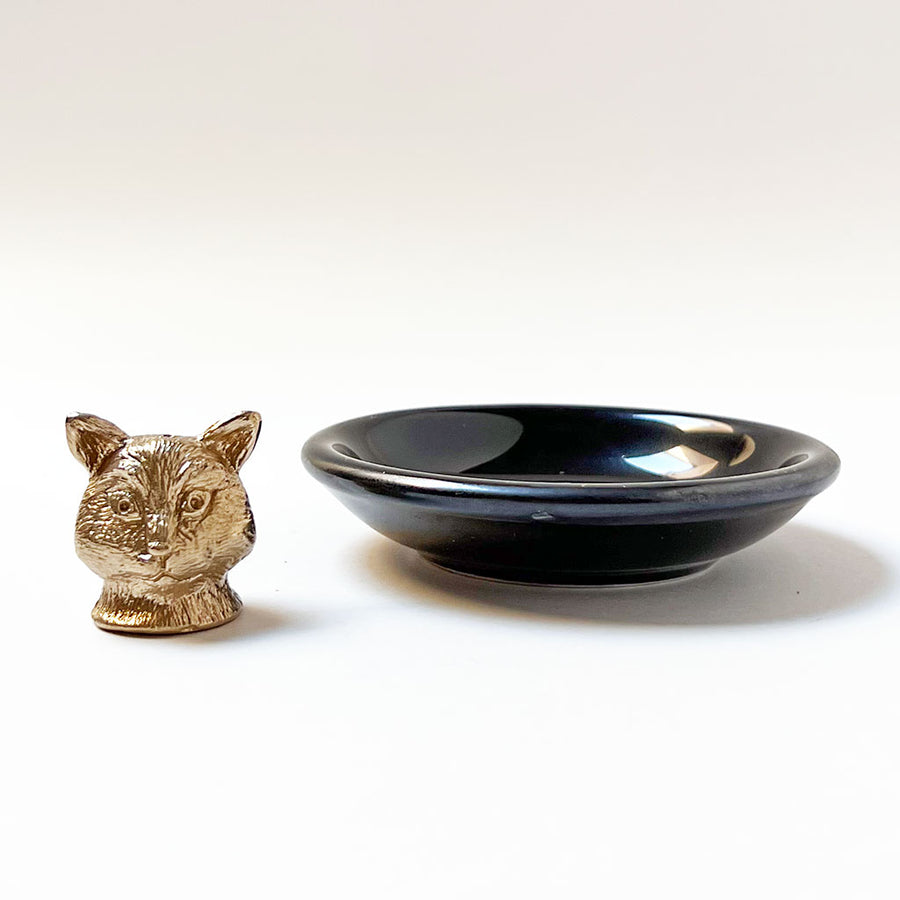 PATCH NYC Cat Head Solid Brass Incense Burner