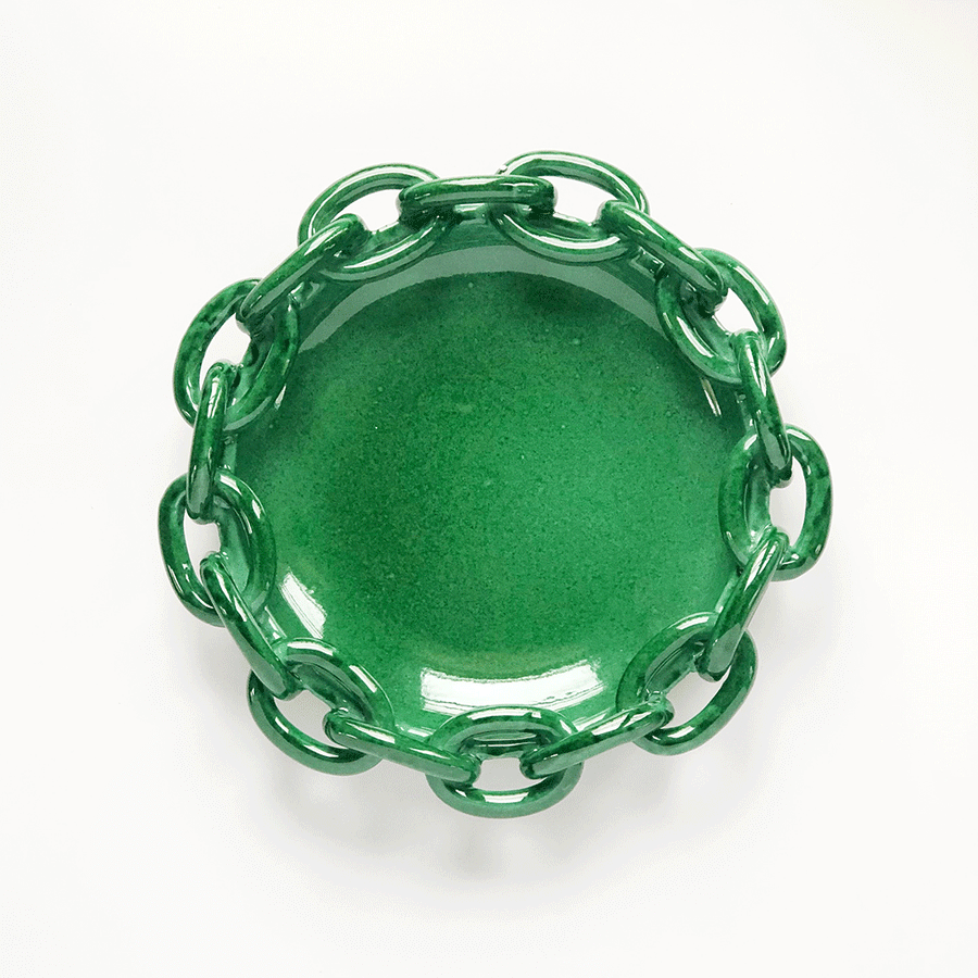 Chain Link Bowl Green