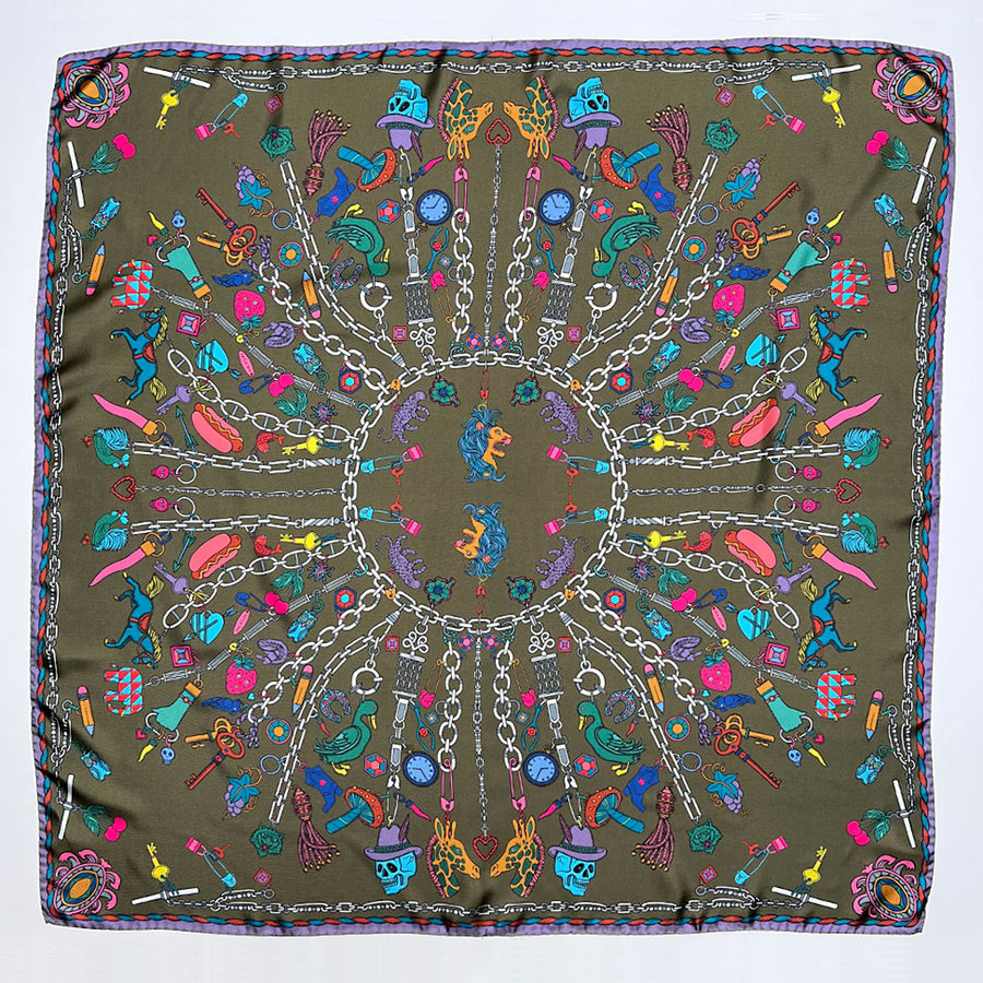 PATCH NYC Charms & Chains Silk Scarf