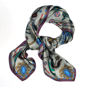 PATCH NYC Daydream with Rabbits Silk Scarf