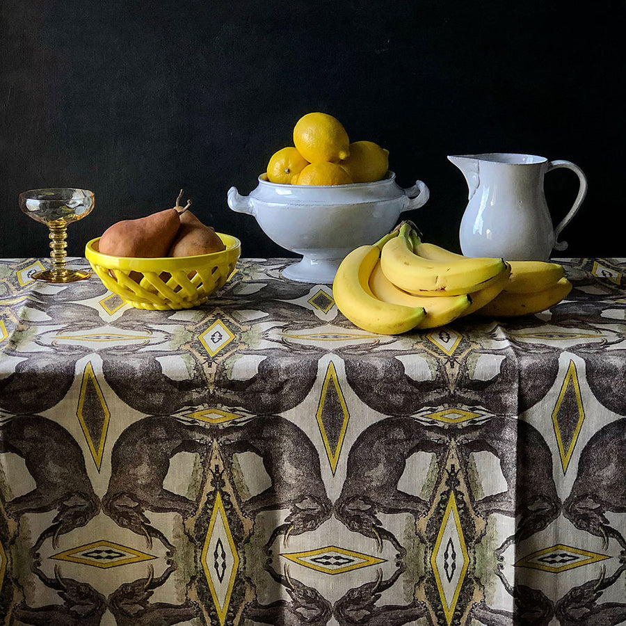 PATCH NYC Elephant Linen Tablecloth