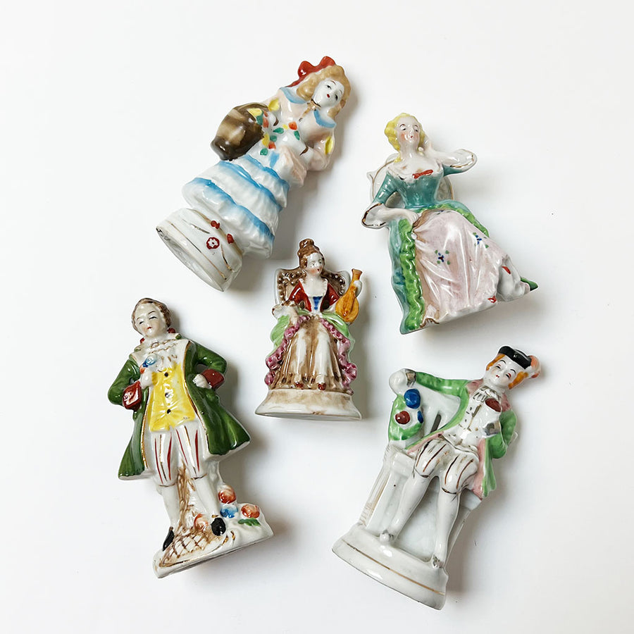 Vintage Ceramic Figure Set of 5 Made in Occupied Japan