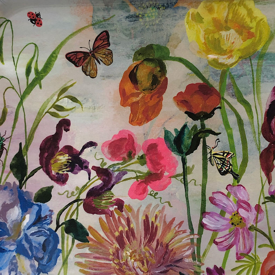 Nathalie Lete Flowers Small Rectangle Tray