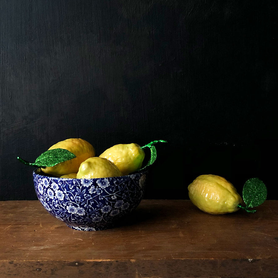 Lemon with Leaf Decorative Object