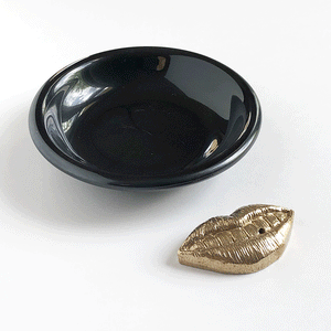 PATCH NYC Smiling Lips Solid Brass Incense Burner