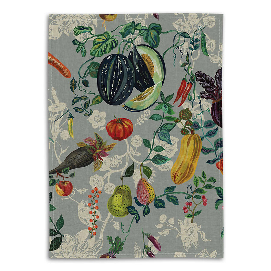 Nathalie Lete Veggies & Fruits Linen Tea Towel