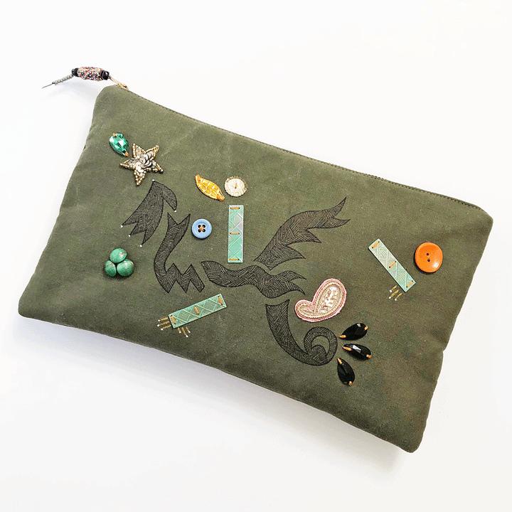One of a Kind Abstract Clutch 06