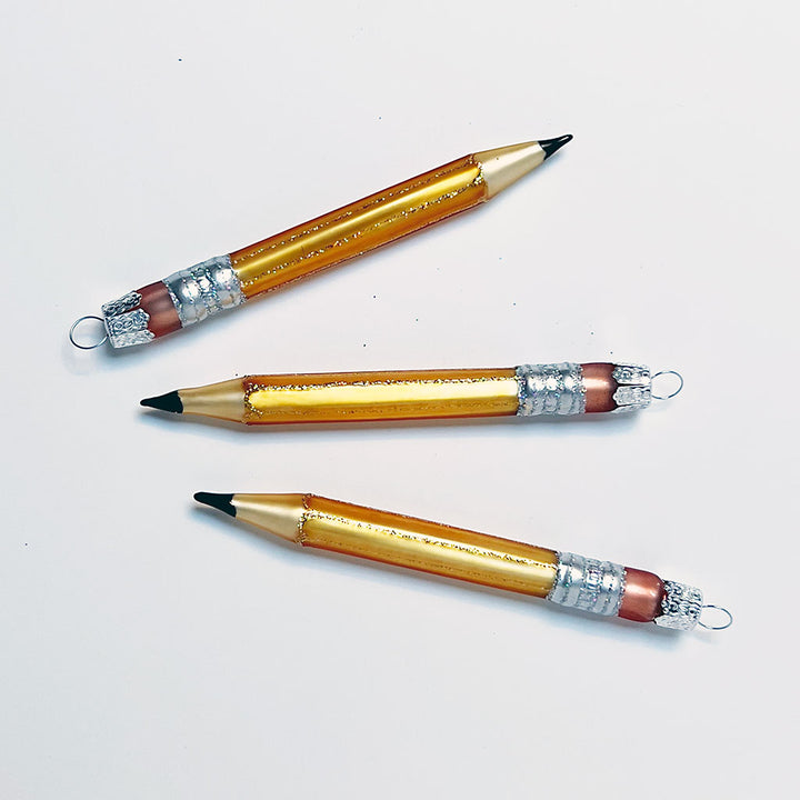 Pencil Glass Ornament