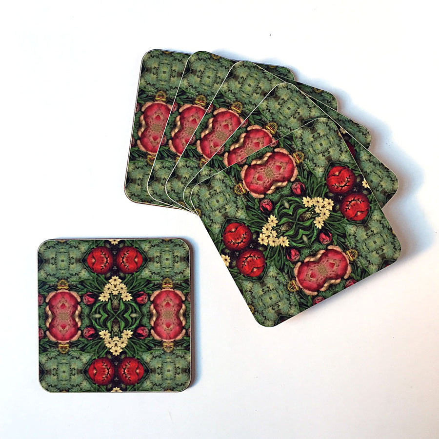 PATCH NYC Pink Bouquet Coaster Set {AVCPB}