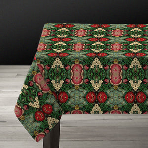 PATCH NYC Pink Bouquet Linen Tablecloth {AVLTCPB}