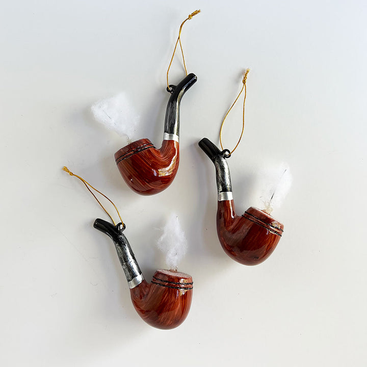 Smoking Pipe Glass Ornament