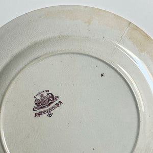 Vintage Purple Transferware Baronial Ceramic Plates (Set of 2)