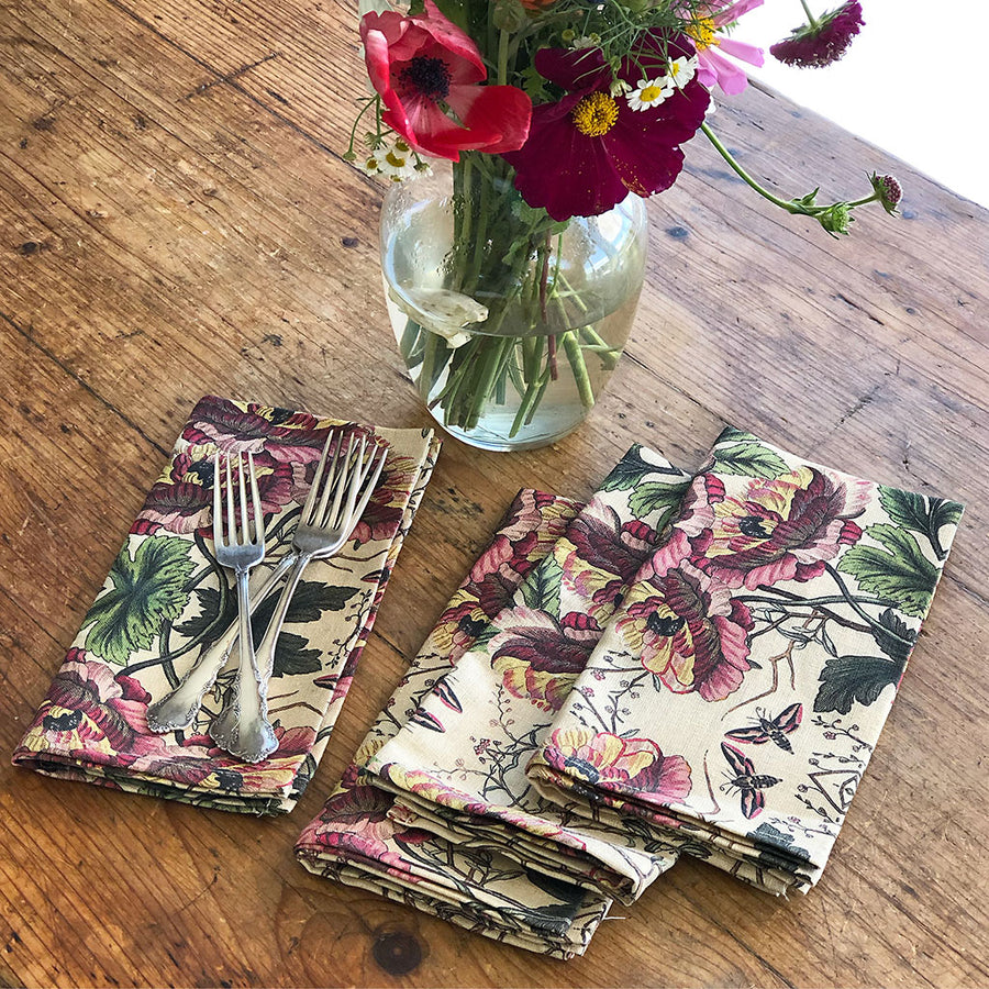 PATCH NYC Poppies Linen Napkins