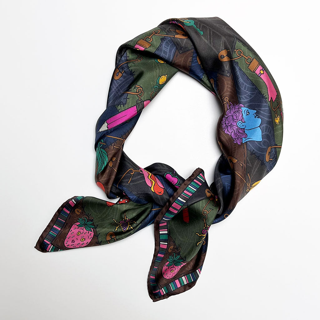 Patch NYC Daydream with Dragons Silk Scarf