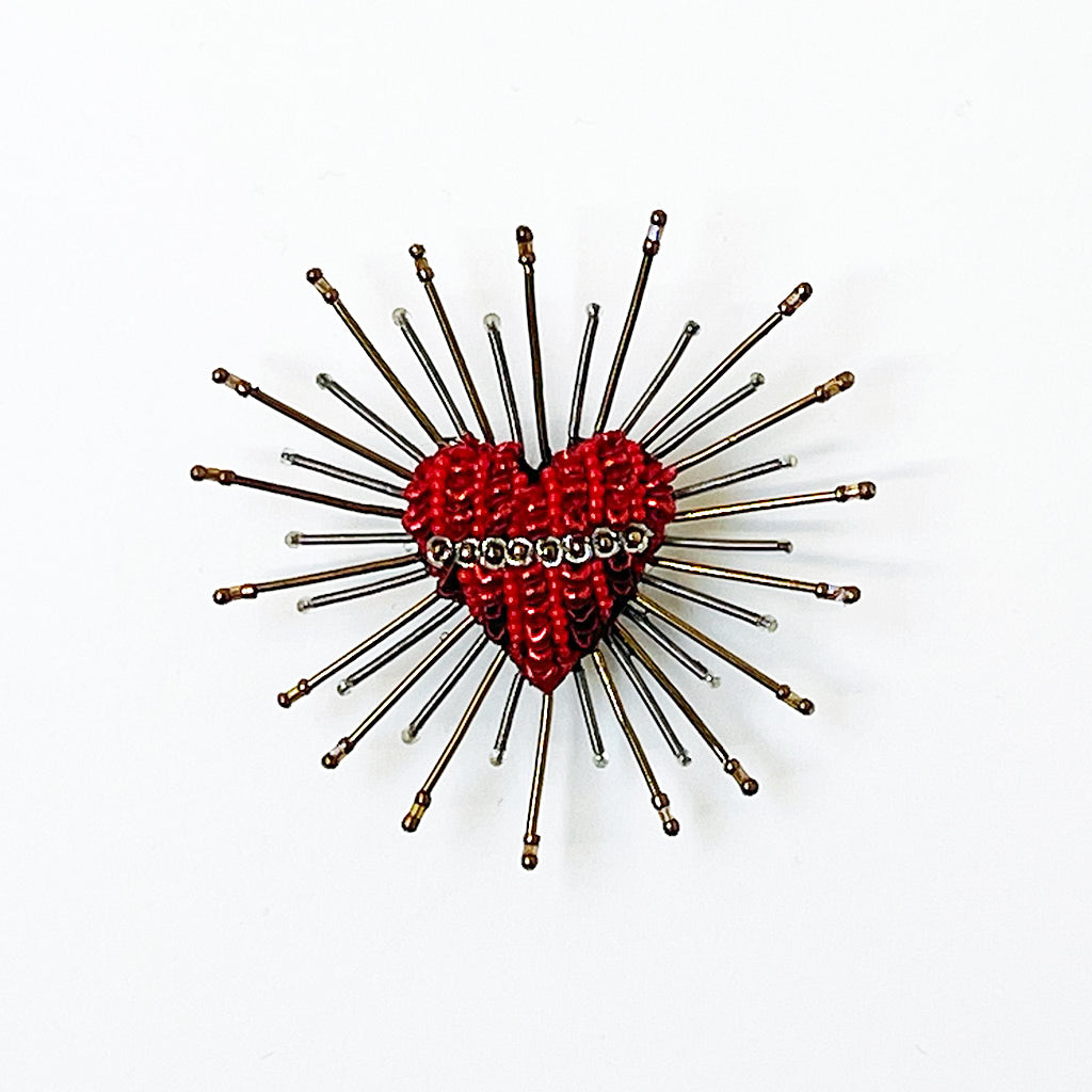 Embroidered Pin Radiant Heart Embroidered Pin by Trovelore – PATCH NYC