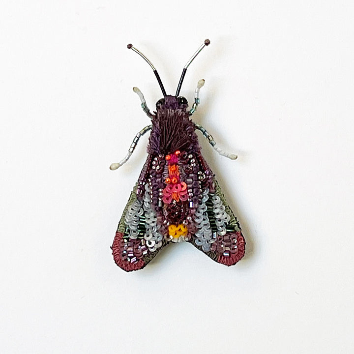Rainbow Moth Embroidered Pin