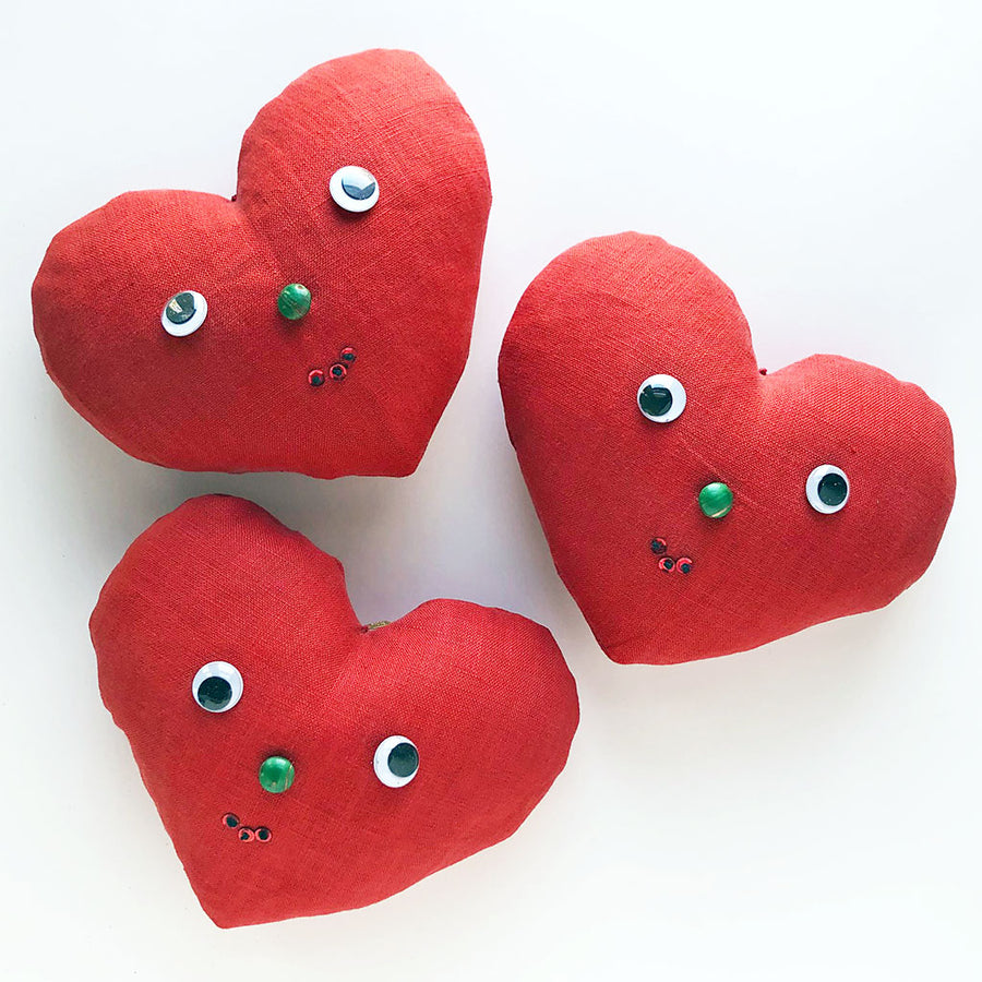 Happy Heart Lavender Sachet: Red