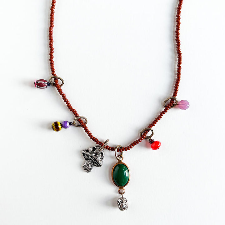 Collage Necklace: Rust