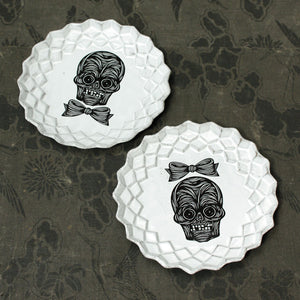 Astier de Villatte x PATCH NYC Skull Dessert Plates
