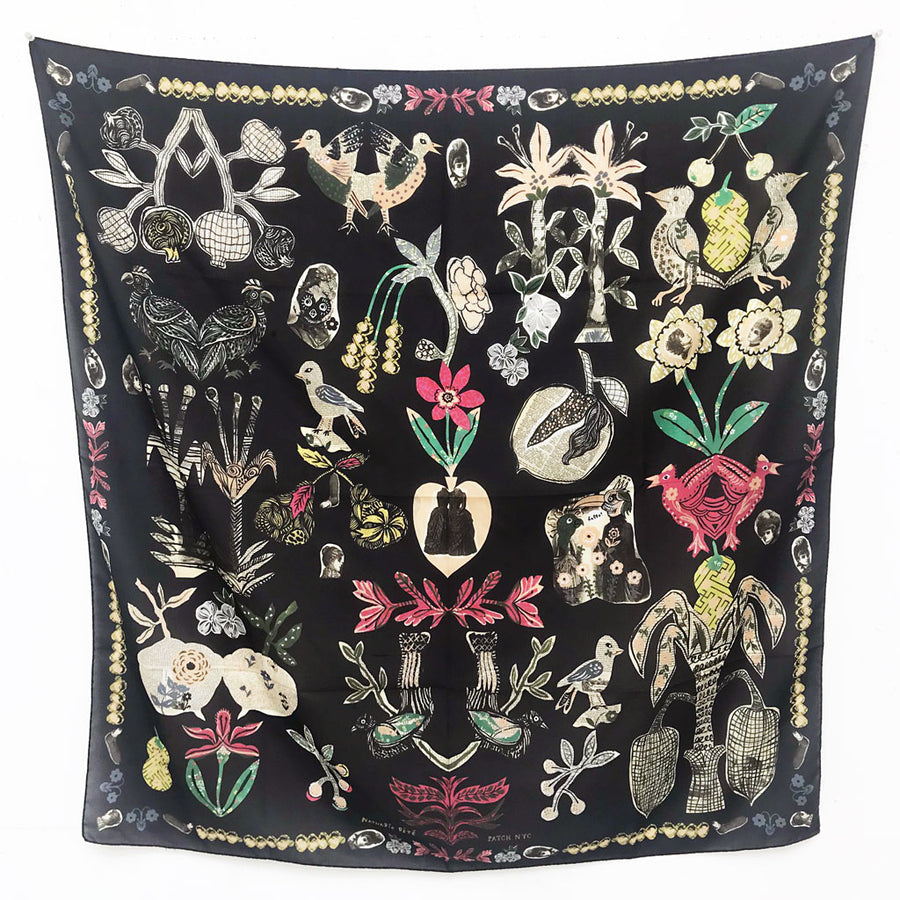 Friendship Collage Silk Scarf by Nathalie Lete & PATCH NYC