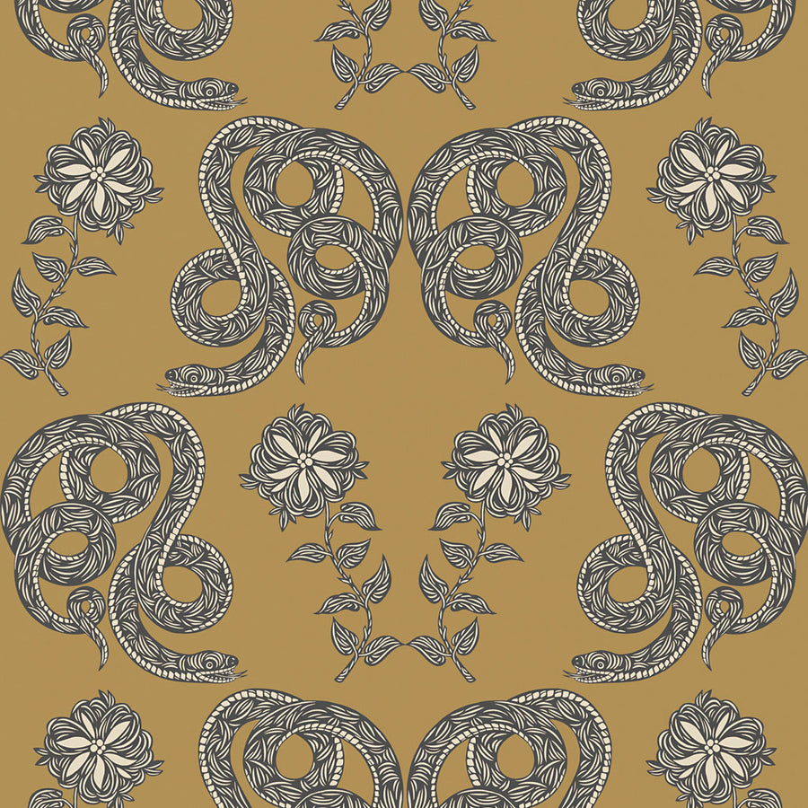 Serpentine (Butterscotch) Wallpaper