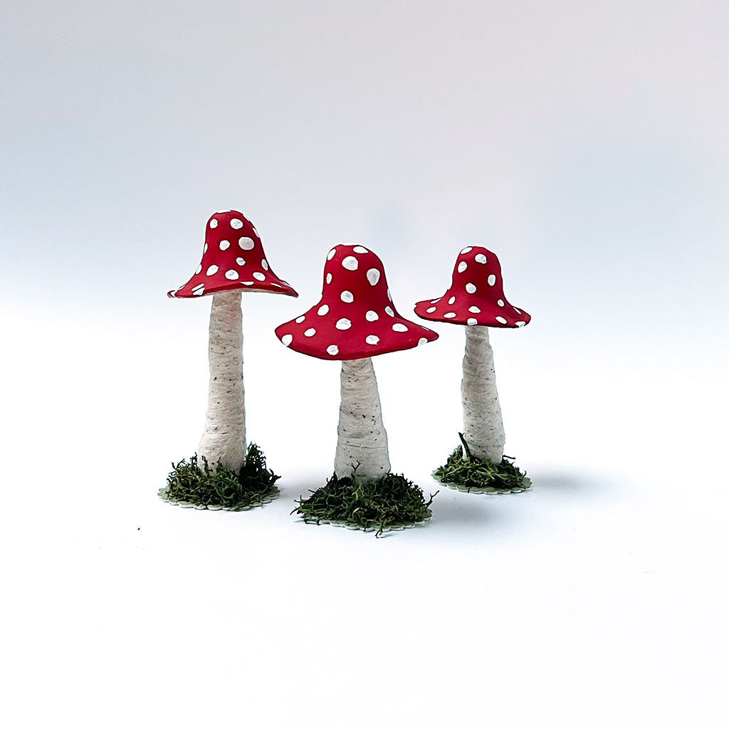 Mushroom Vintage Versatile Mountains and Forests Crystal PET