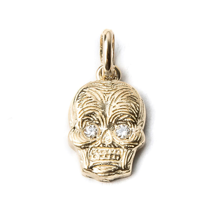 Skull Charm with Diamond Eyes {PMF04D}