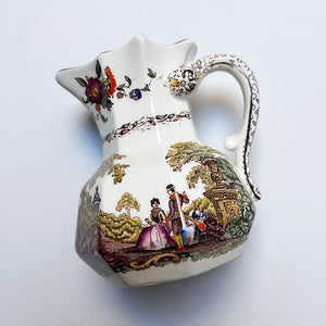 Vintage Mason's Watteau Small Ceramic Pitcher Made in England