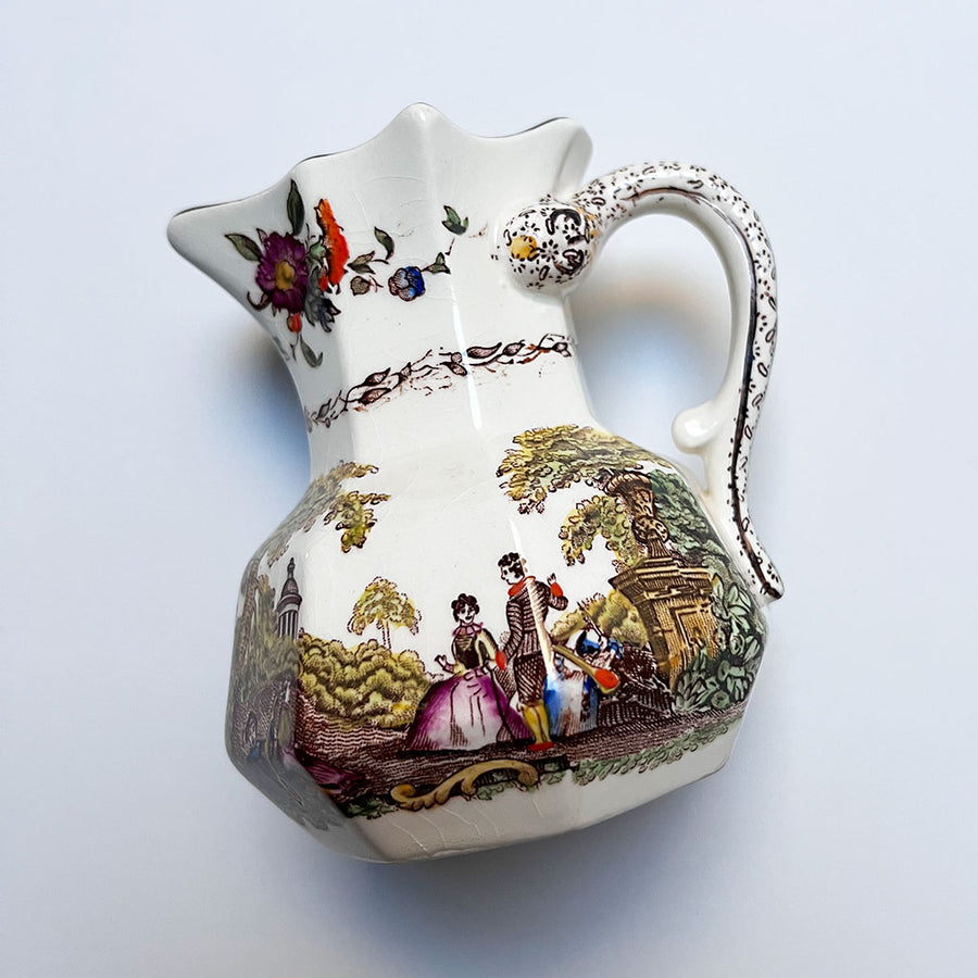 Vintage Mason's Watteau Small Ceramic Pitcher Made in England